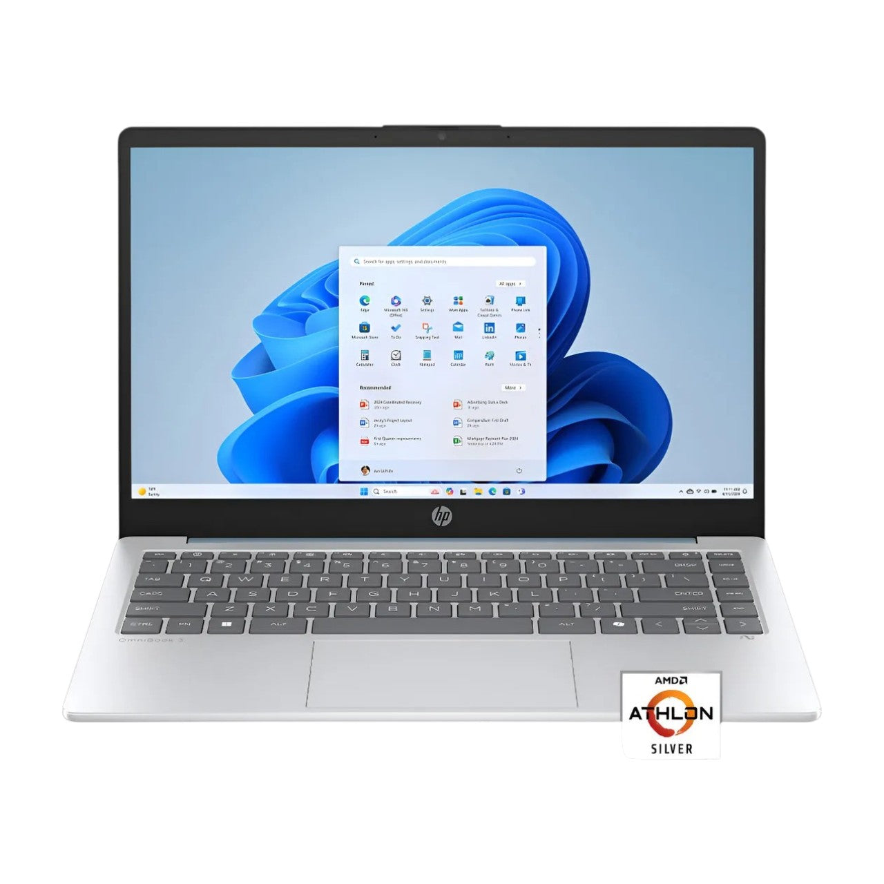 Laptop HP 14-EM0002WM: Athlon 7120 4GB 128GB SSD W11H
