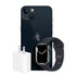 COMBO APPLE IPHONE 13 128GB NEGRO RFB + WATCH SERIES 7 41MM NEGRO RFB + ADAPTADOR DE CORRIENTE USB-C