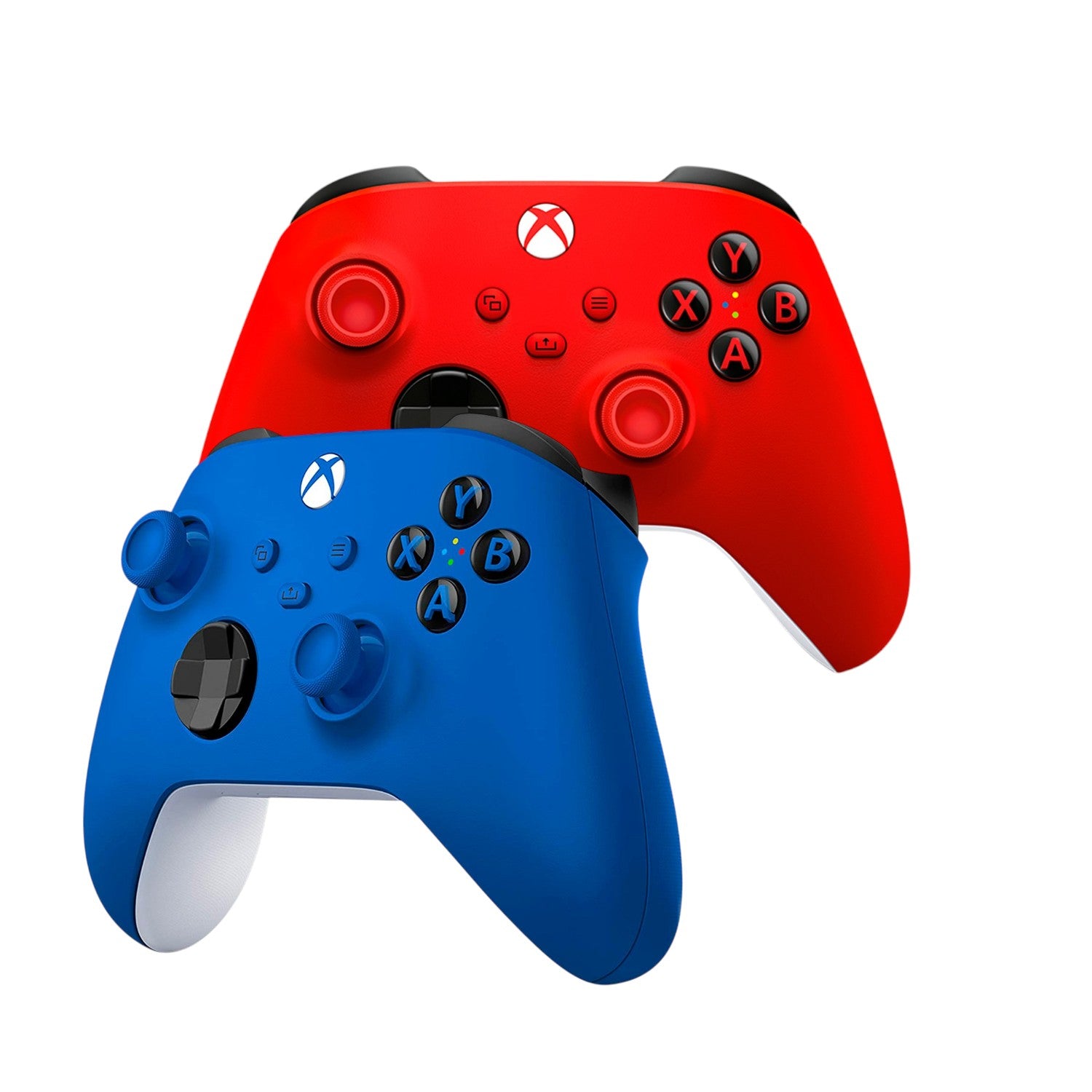 Combo Control Inalambrico Xbox Azul + Rojo