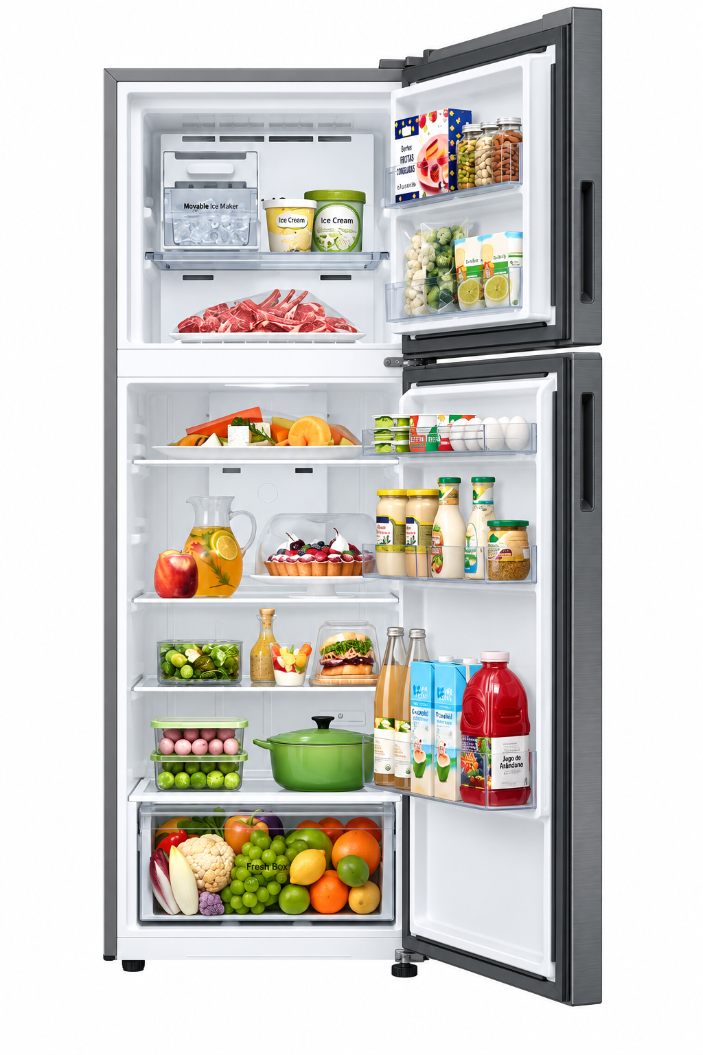 Refrigerador Samsung 11 Pies Cúbicos AI Top Mount Gris RT31DG5124S9