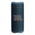Bocina Bluetooth JBL Grip de color azul oscuro con logotipo naranja en la parte frontal, vista vertical.
