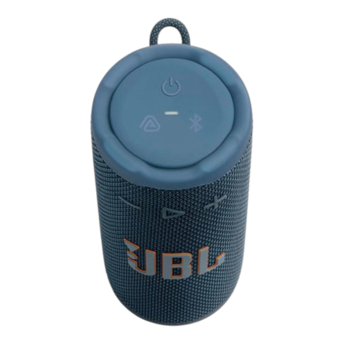 Bocina JBL Grip color azul de doto.com.mx con botones de control superiores y diseño portátil resistente