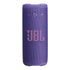 Bocina JBL Grip color morado con textura de malla y botones de control en la parte superior, disponible en doto.com.mx