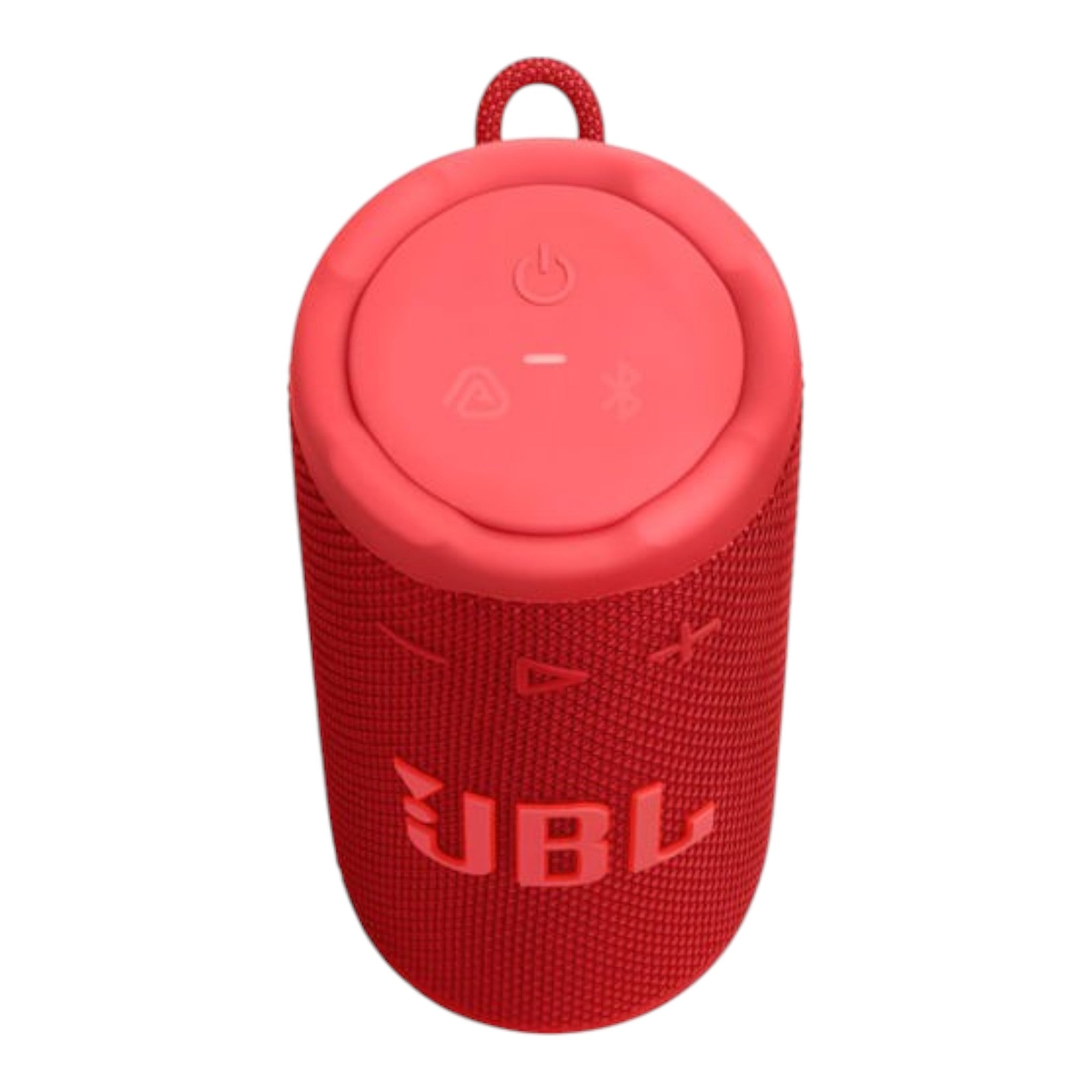 Bocina JBL Grip de color rojo con diseño portátil y controles integrados, disponible en doto.com.mx