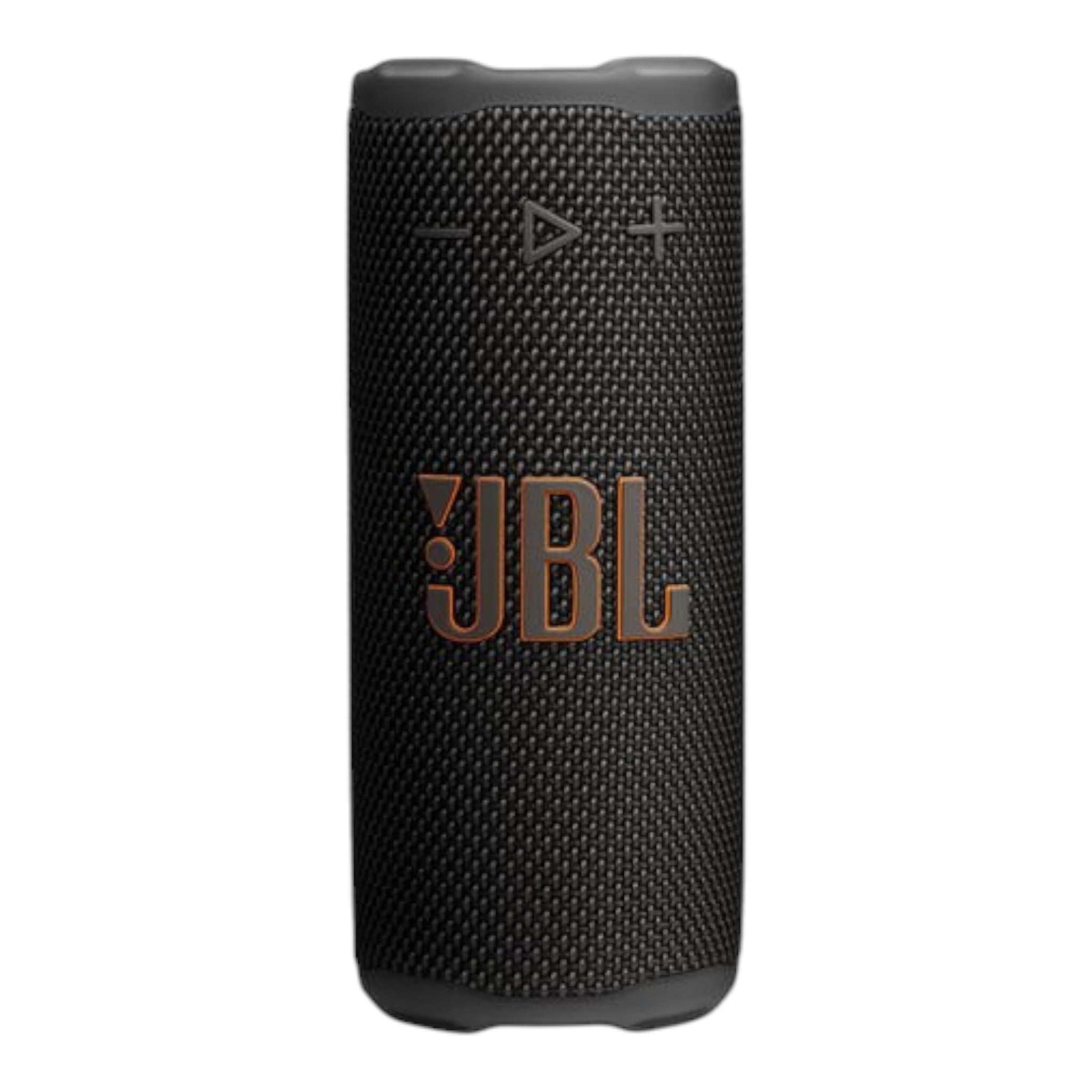 Bocina Bluetooth JBL Grip color negro con acabado de malla resistente y logotipo frontal de doto.com.mx