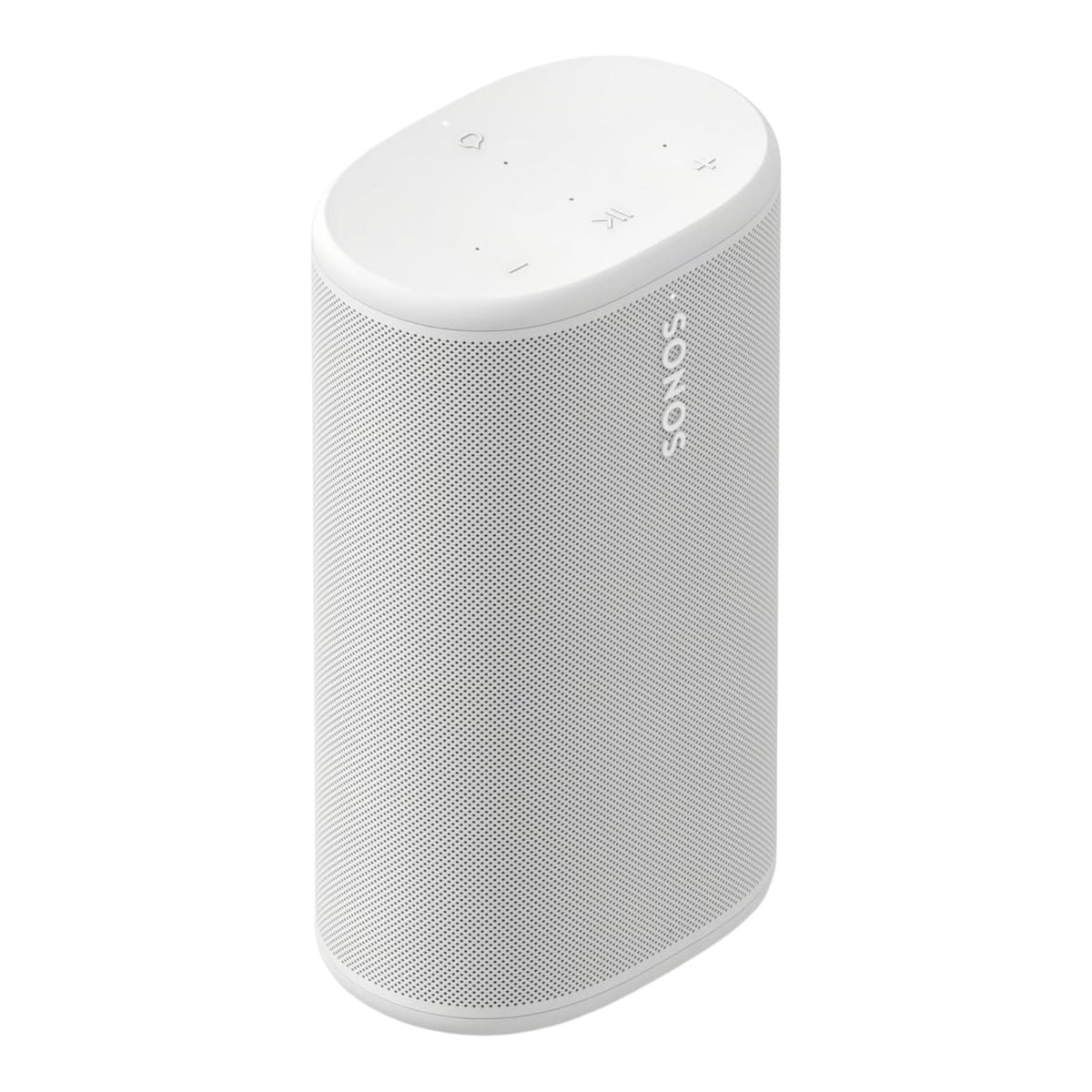 Bocina Sonos Play blanca de diseño moderno con controles táctiles en la parte superior, disponible en doto.com.mx