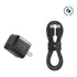 Bundle de cargador de pared 30W y cable USB-C a USB-C trenzado negro de doto.com.mx con materiales sostenibles