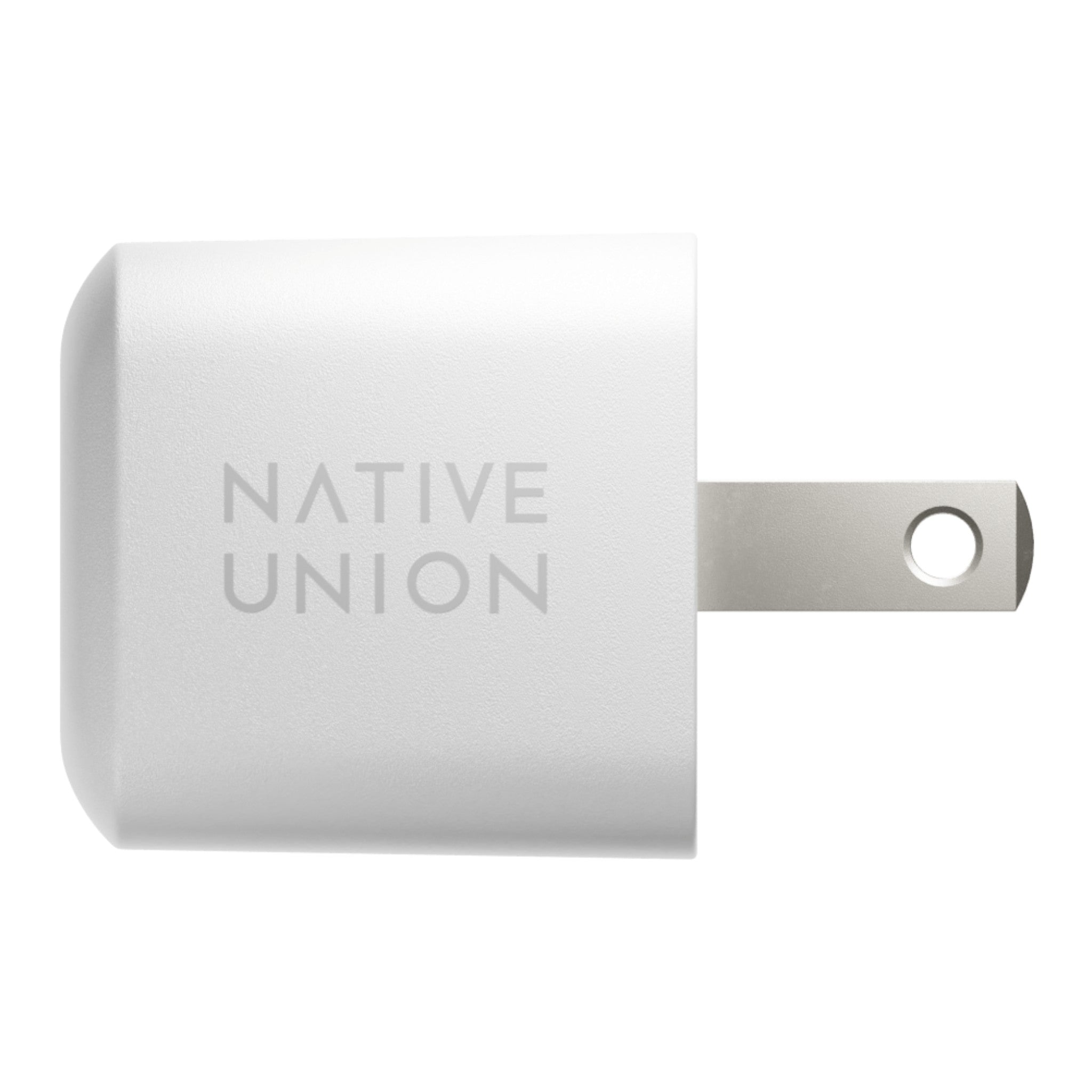 Cargador de pared compacto doto.com.mx Native Union de 30W con tecnología GaN en color blanco