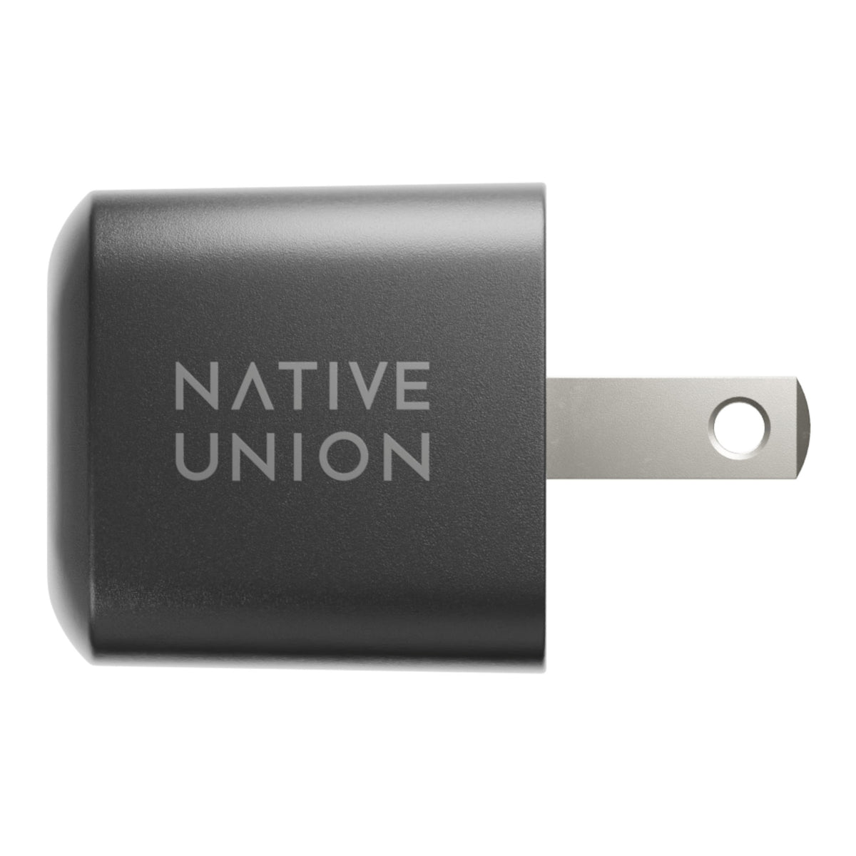 Cargador de pared NATIVE UNION de 30W color negro con tecnología GaN, disponible en doto.com.mx