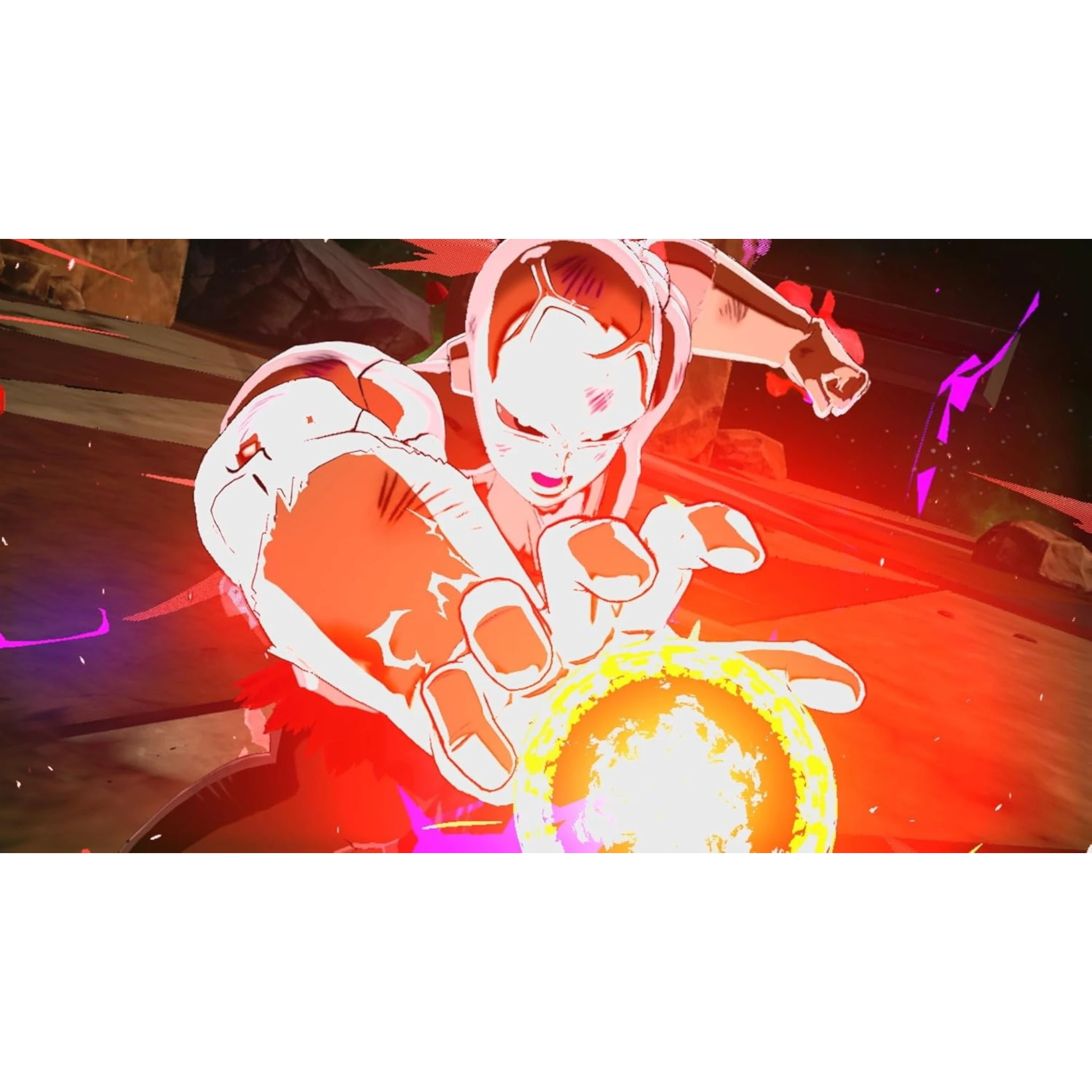 doto.com.mx Dragon Ball Sparking ZERO con Freezer lanzando un ataque de energía brillante en PlayStation 5