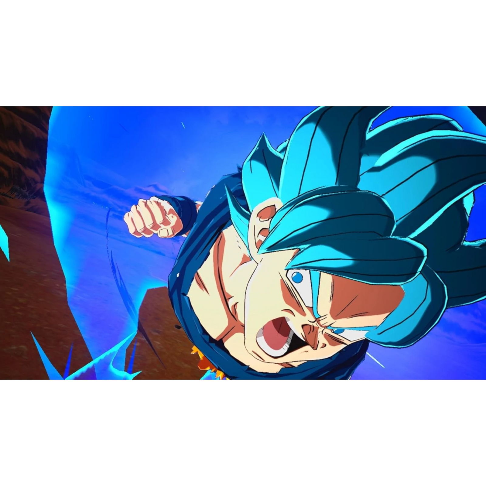 Goku en modo Super Saiyan Blue lanzando un ataque energético en el videojuego Dragon Ball: Sparking! ZERO de doto.com.mx