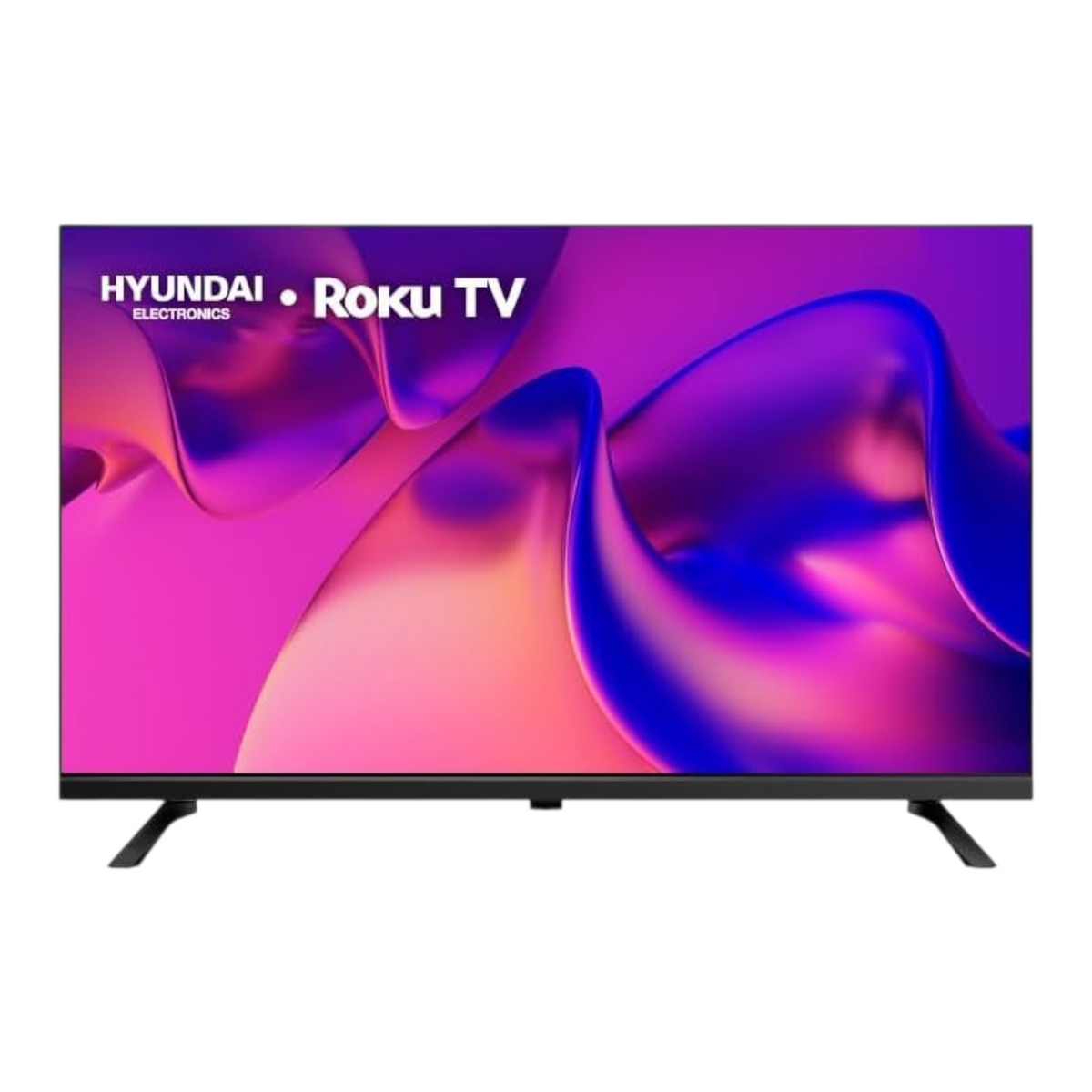 Smart TV Hyundai Roku TV HD de 32 pulgadas con pantalla encendida y diseño de marcos delgados en doto.com.mx