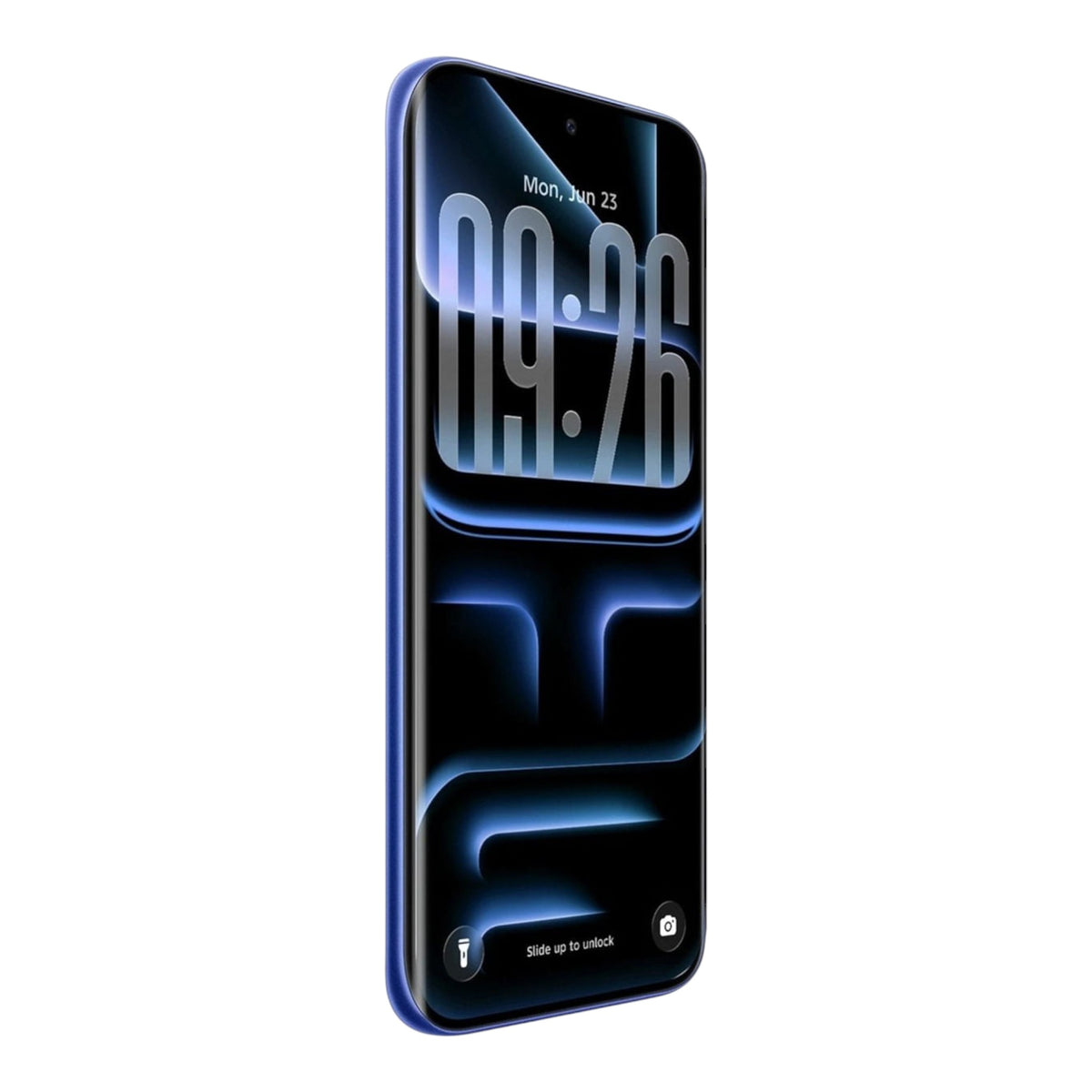 Smartphone Infinix Note Edge 5G de doto.com.mx con pantalla curva AMOLED de 6.78 pulgadas y diseño ultra delgado azul.