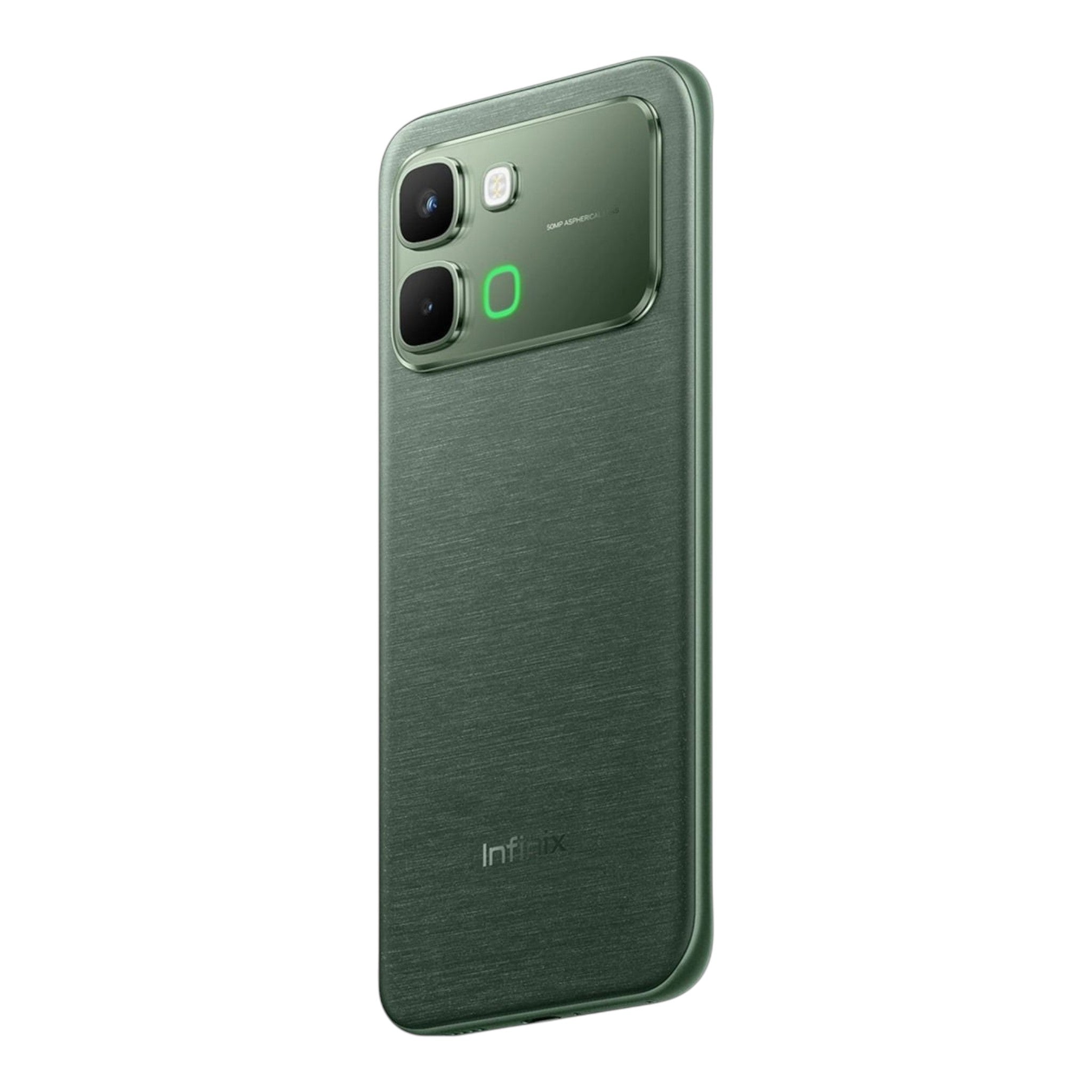 Smartphone Infinix Note Edge 5G color verde con acabado texturizado y módulo de cámara triple de doto.com.mx