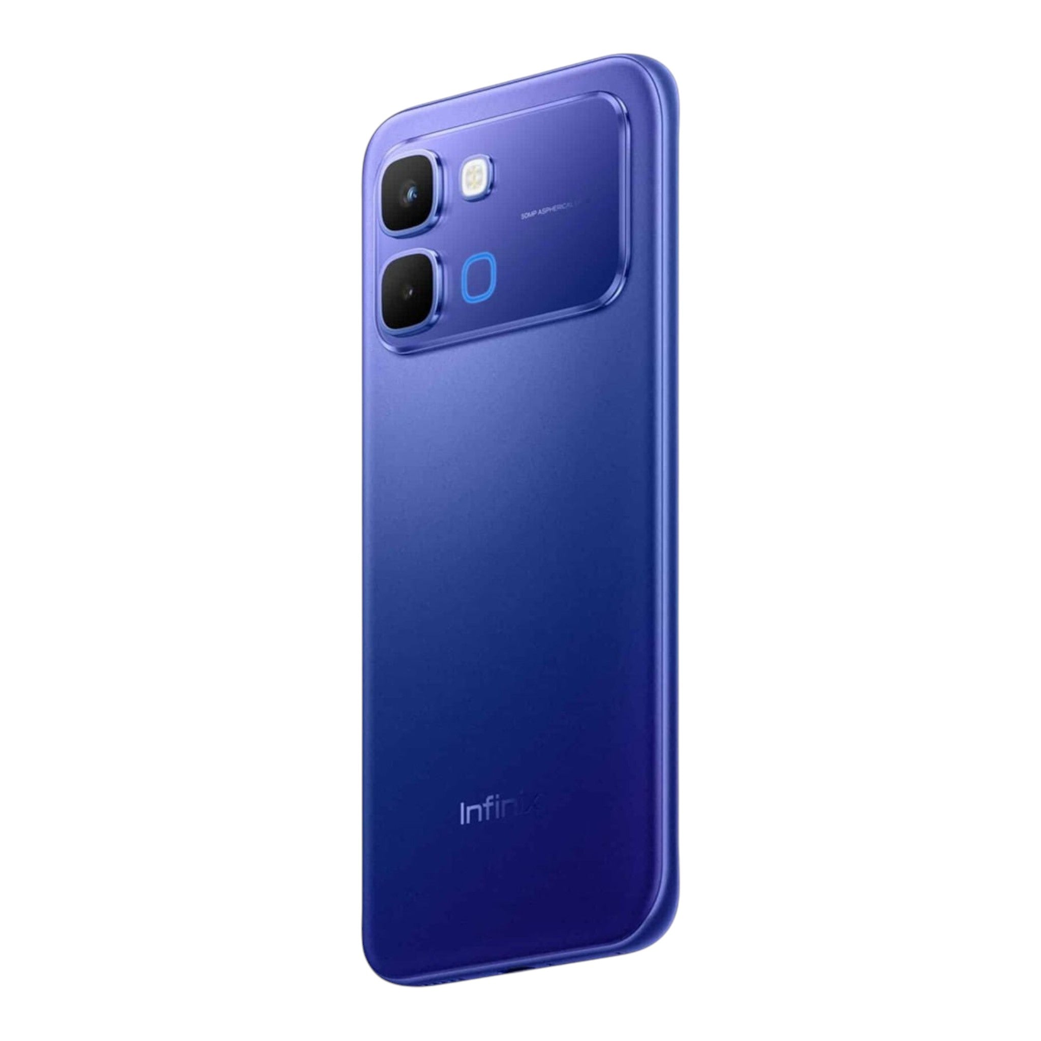 Smartphone Infinix Note Edge 5G azul de doto.com.mx con diseño ultra delgado y módulo de cámara de 50 MP