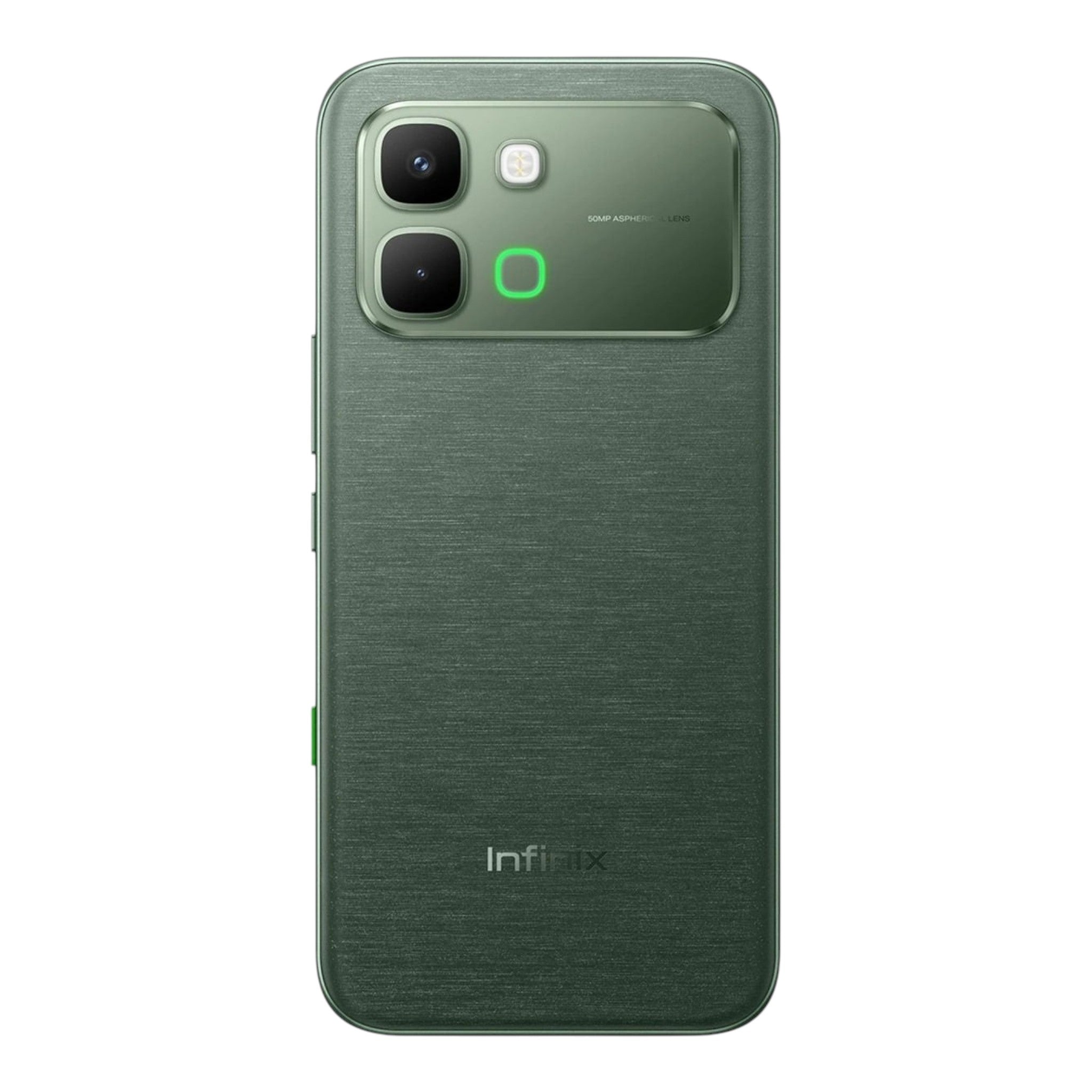 Smartphone Infinix Note Edge 5G color verde de doto.com.mx con diseño ultra delgado y cámara principal de 50 MP.
