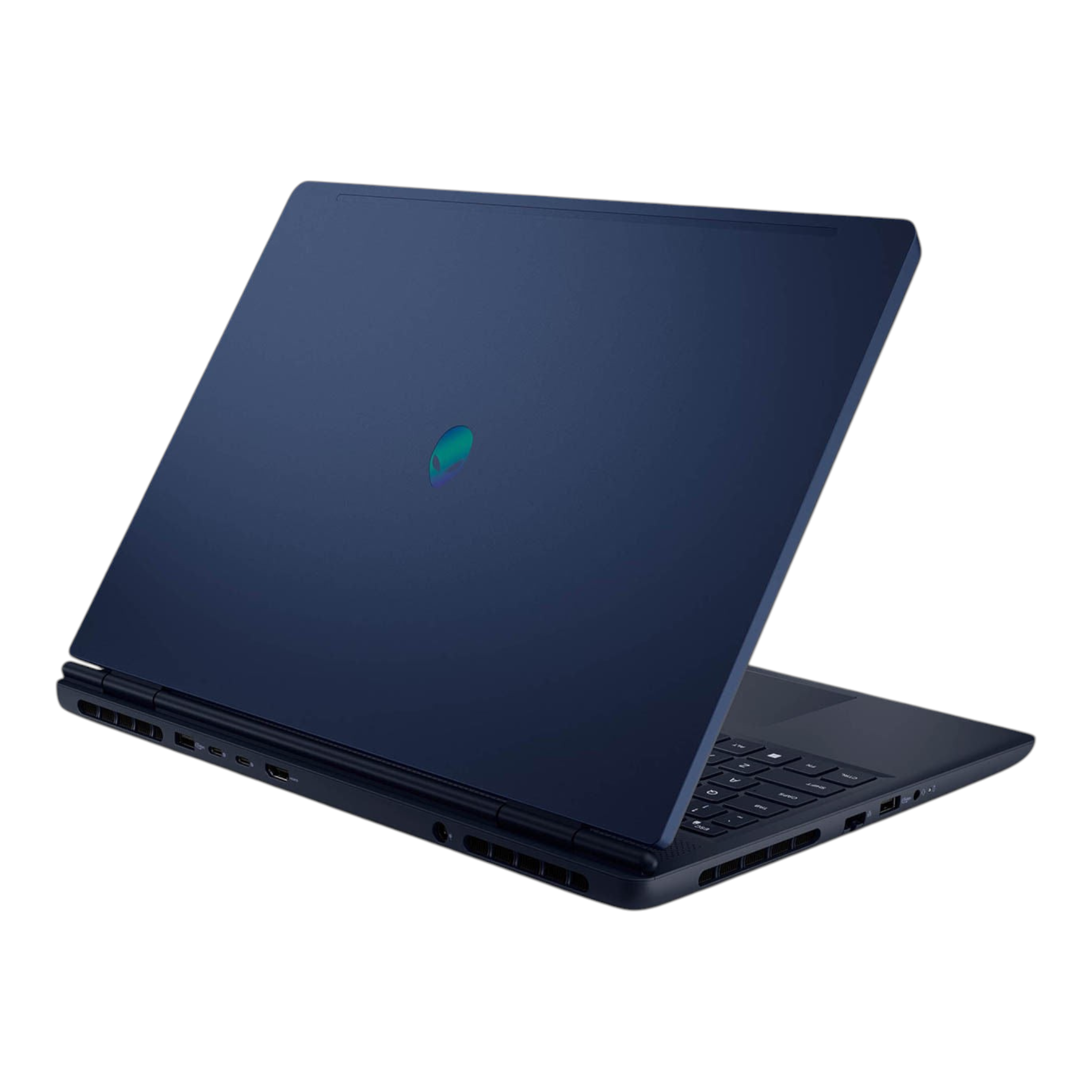 Laptop gamer Alienware 16 Aurora de doto.com.mx en color azul oscuro con diseño elegante y logo iluminado
