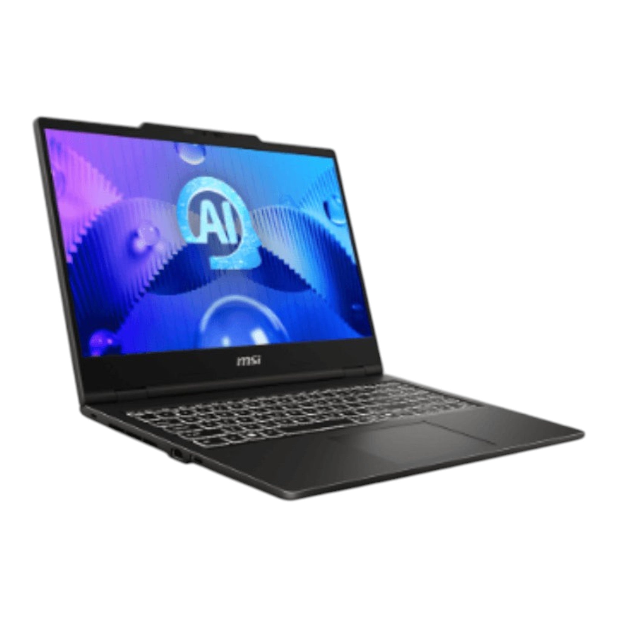Laptop MSI Venture 15 AI de doto.com.mx con pantalla Full HD de 15.6 pulgadas y diseño elegante en color negro