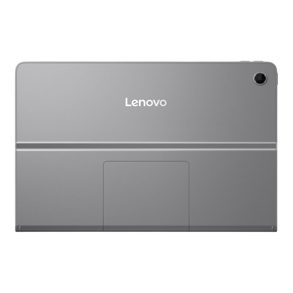 Vista trasera de la tablet doto.com.mx Lenovo Tab Plus de 11.5 pulgadas en color gris con cámara integrada
