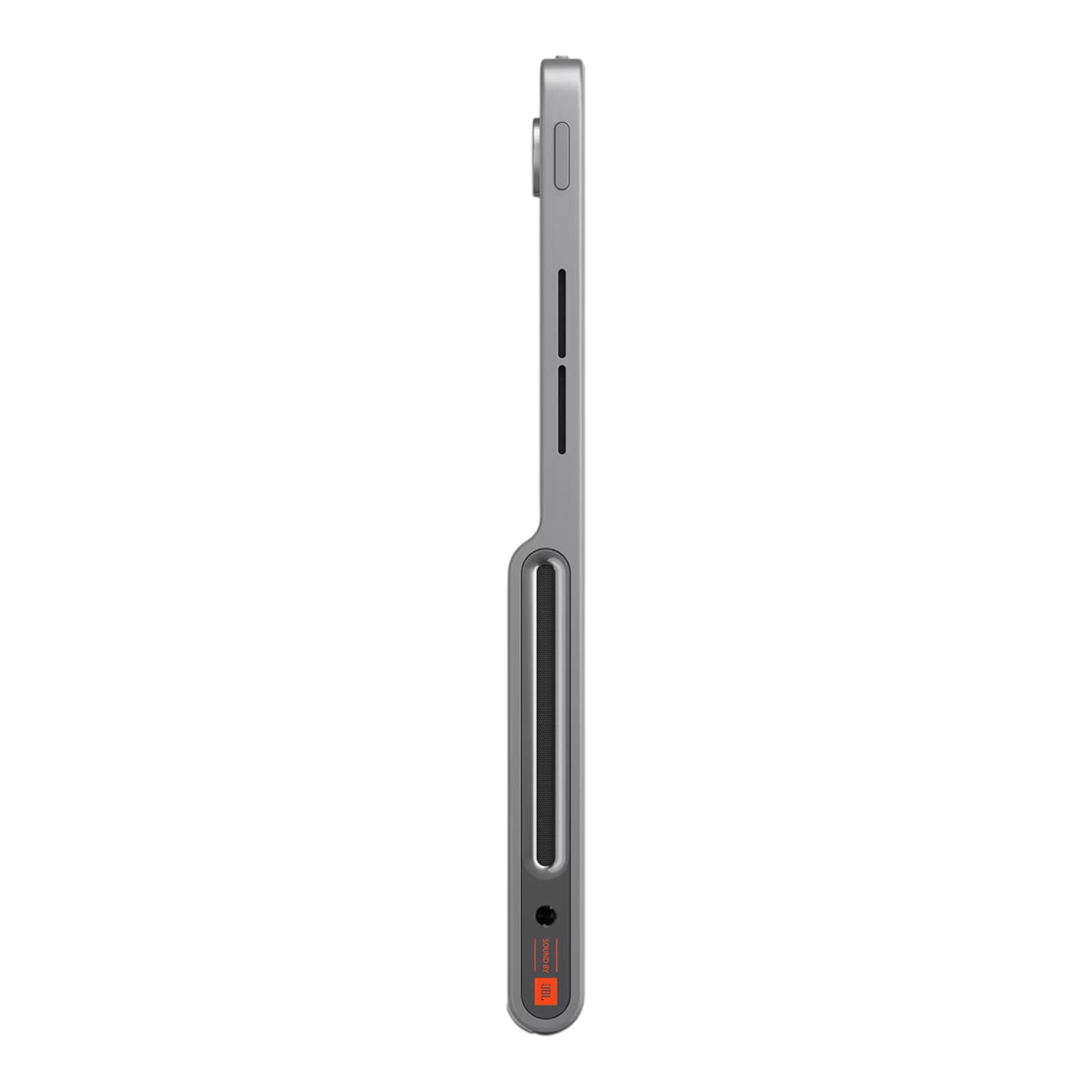 Vista lateral de la tablet Lenovo Tab Plus 11.5 pulgadas en color gris con altavoces JBL de doto.com.mx