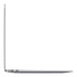 Perfil lateral de Apple MacBook Air M1 color gris espacial de doto.com.mx mostrando su diseño ultradelgado