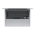 Vista superior del teclado retroiluminado y trackpad de una Apple MacBook Air M1 gris espacial de doto.com.mx