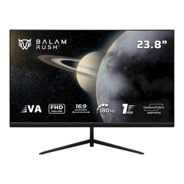Monitor gamer doto.com.mx Balam Rush Titan 23.8 pulgadas LED FHD 180Hz con diseño negro y soporte estable