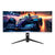 Monitor gamer curvo doto.com.mx Balam Rush Extreme Earth Pro de 34 pulgadas con pantalla ultra ancha y base negra
