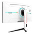 Vista trasera del monitor gamer curvo Balam Rush Extreme Earth Pro de 34 pulgadas en color blanco de doto.com.mx
