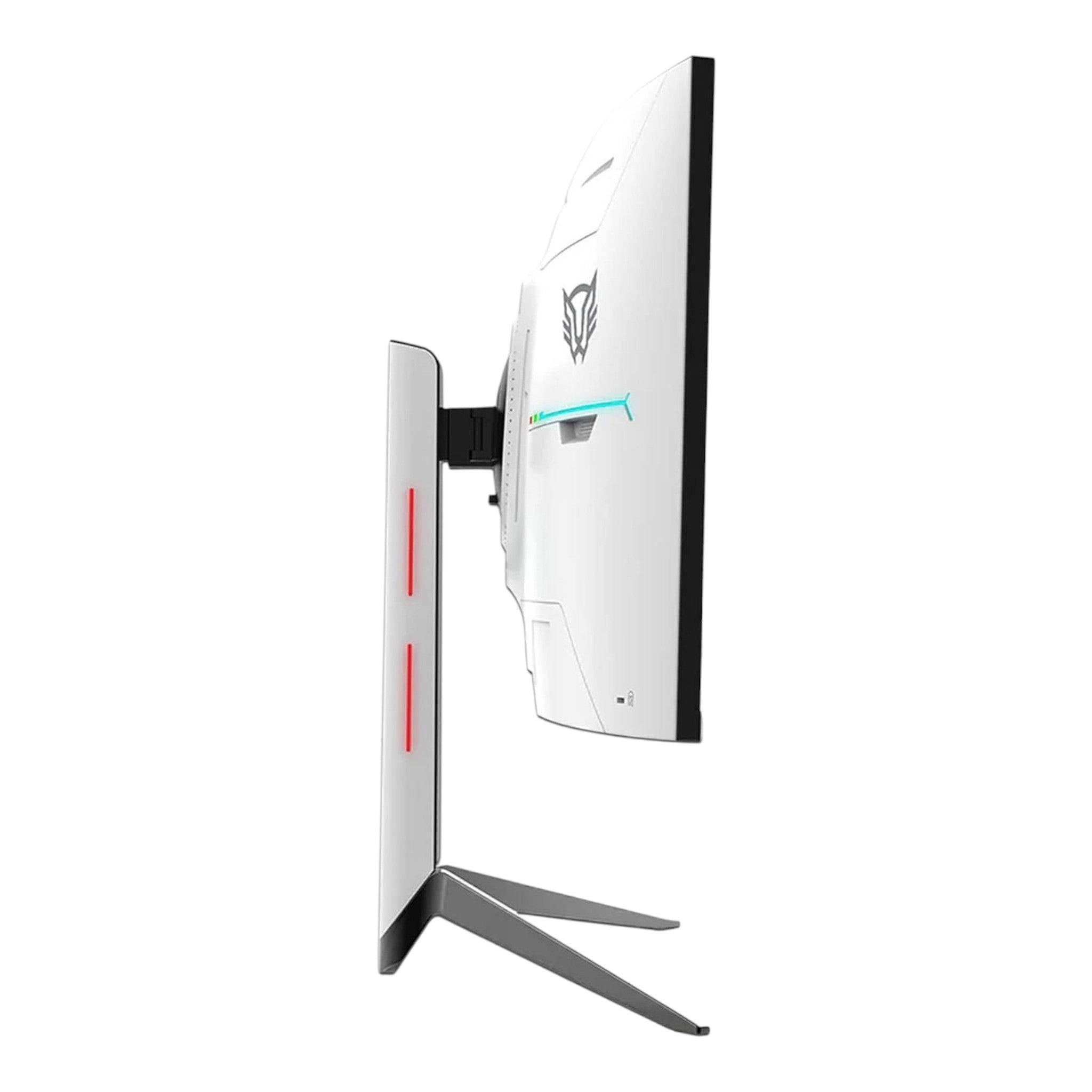 Monitor gamer curvo doto.com.mx Balam Rush Extreme Earth Pro de 34 pulgadas en color blanco, vista lateral