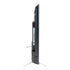 Vista lateral del televisor inteligente doto.com.mx Motorola de 43 pulgadas con acabado negro y puertos de conexión