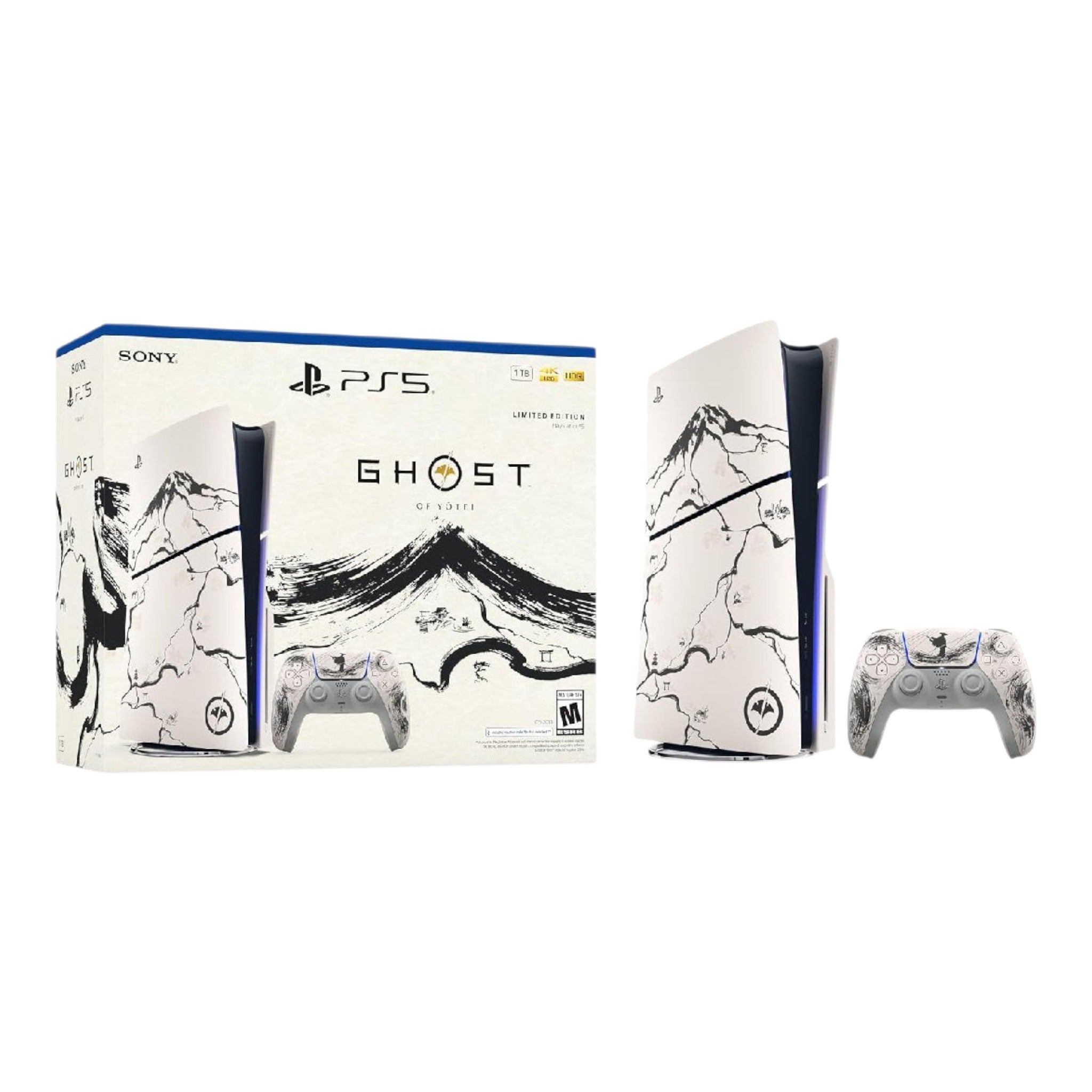 Consola doto.com.mx PlayStation 5 Slim Ghost of Yotei edición limitada con mando DualSense y caja temática