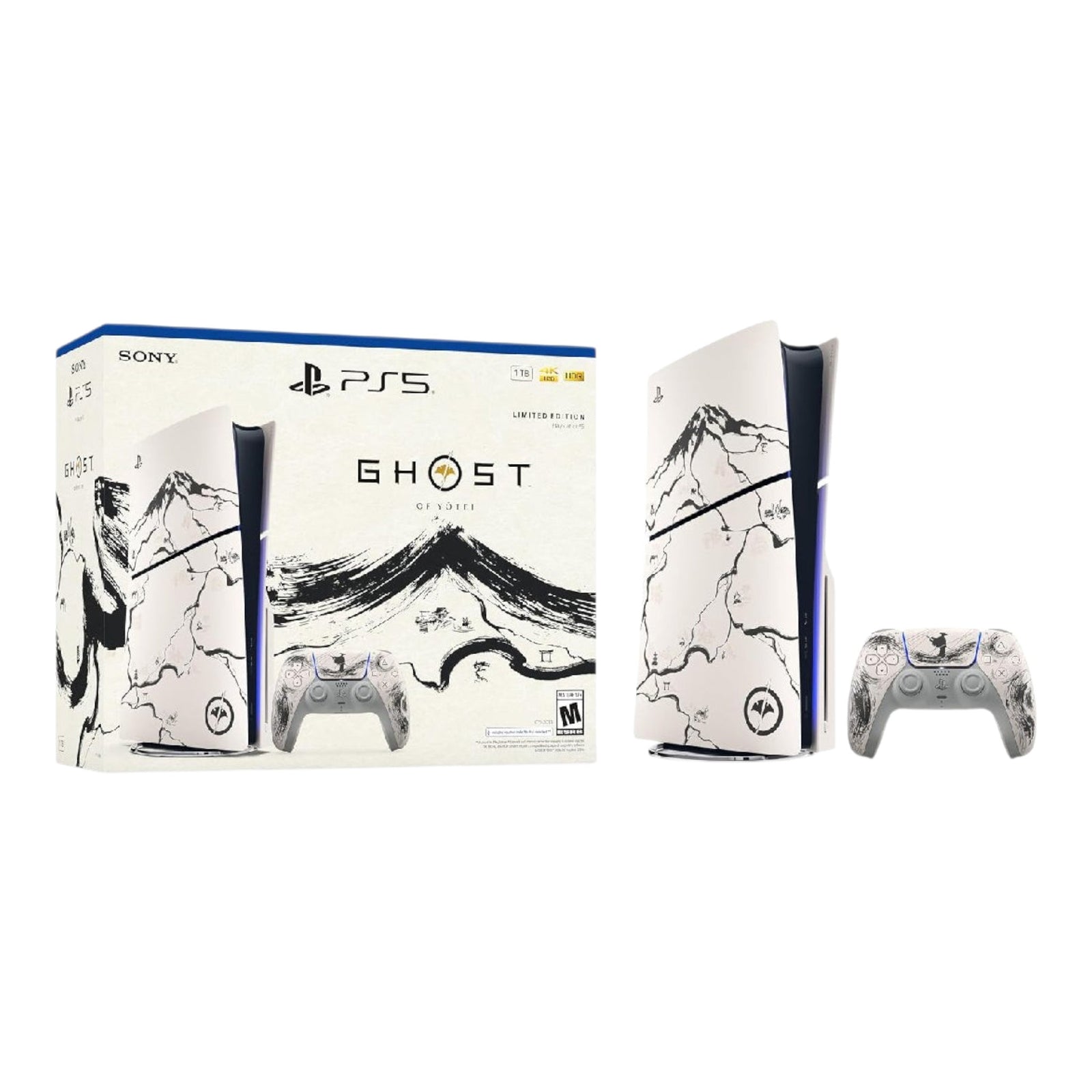 Consola doto.com.mx PlayStation 5 Slim Ghost of Yotei edición limitada con mando DualSense y caja temática
