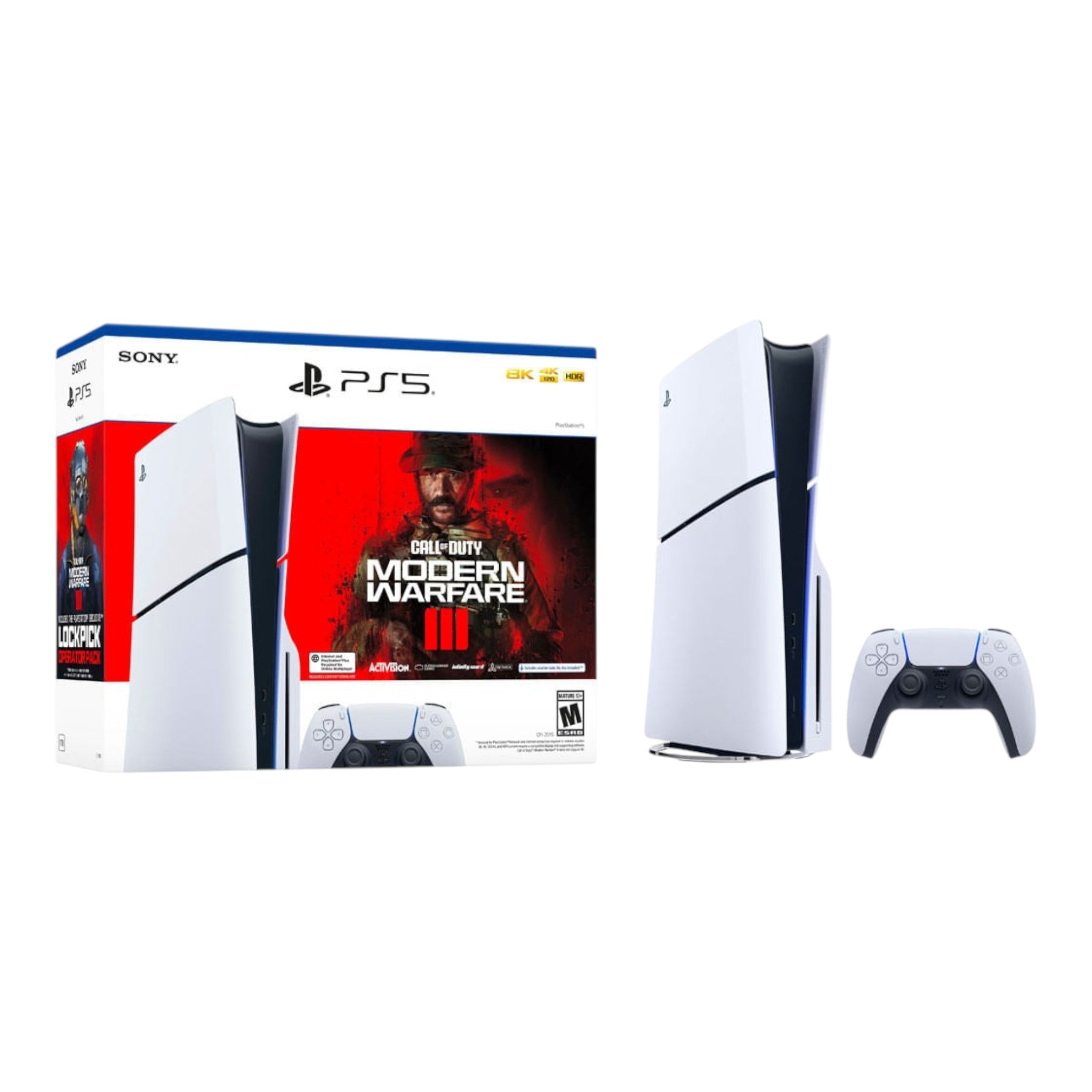 Consola doto.com.mx PlayStation 5 Slim 1TB con mando DualSense y caja del juego Call of Duty Modern Warfare III