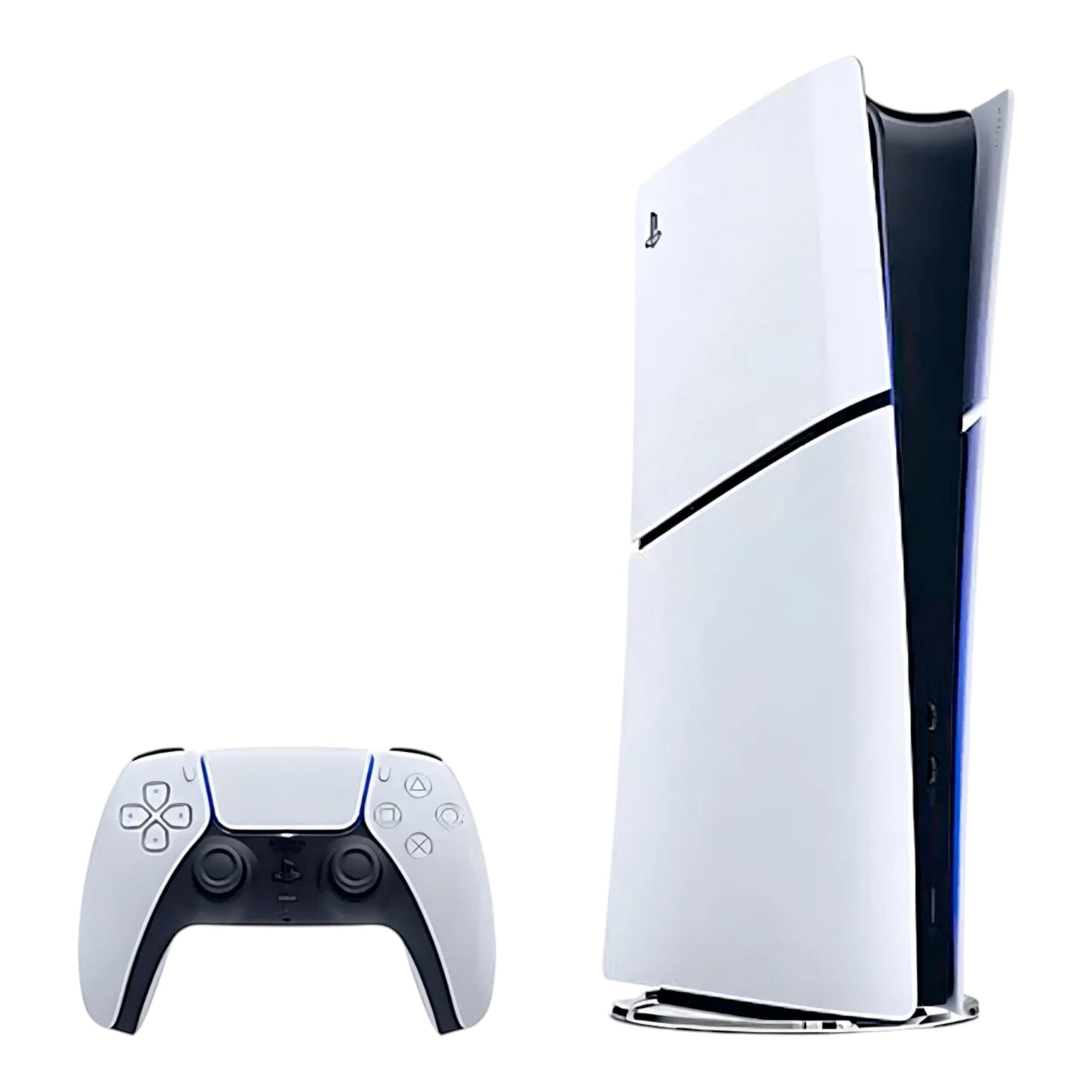 Consola doto.com.mx PlayStation 5 Slim blanca de 1TB con mando DualSense inalámbrico en fondo blanco