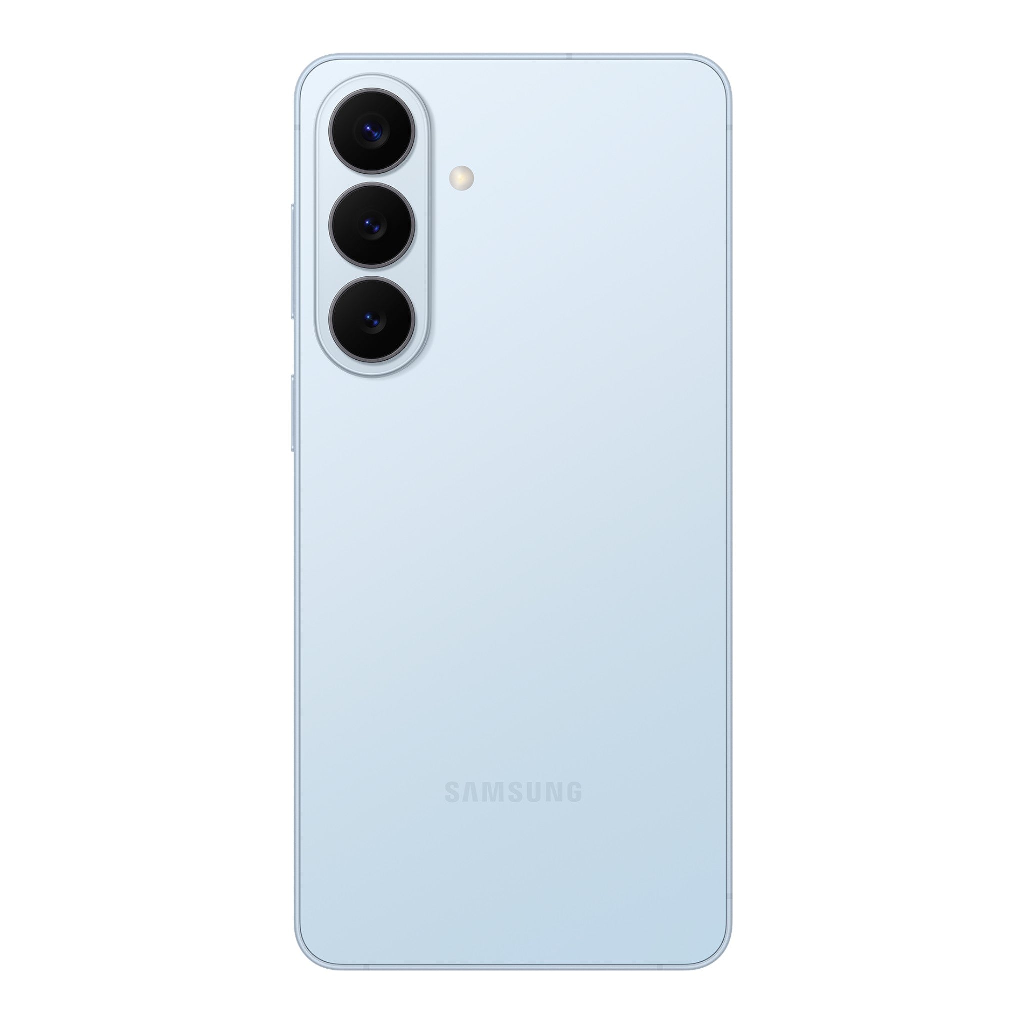 Vista trasera del smartphone Samsung Galaxy S26 5G en color azul claro disponible en doto.com.mx