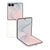 Smartphone plegable Samsung Galaxy Z Flip8 color crema de doto.com.mx con pantalla abierta y vista trasera