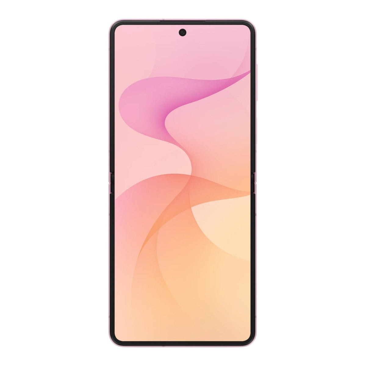 Smartphone plegable Samsung Galaxy Z Flip8 de doto.com.mx en color rosa con pantalla abierta y fondo abstracto