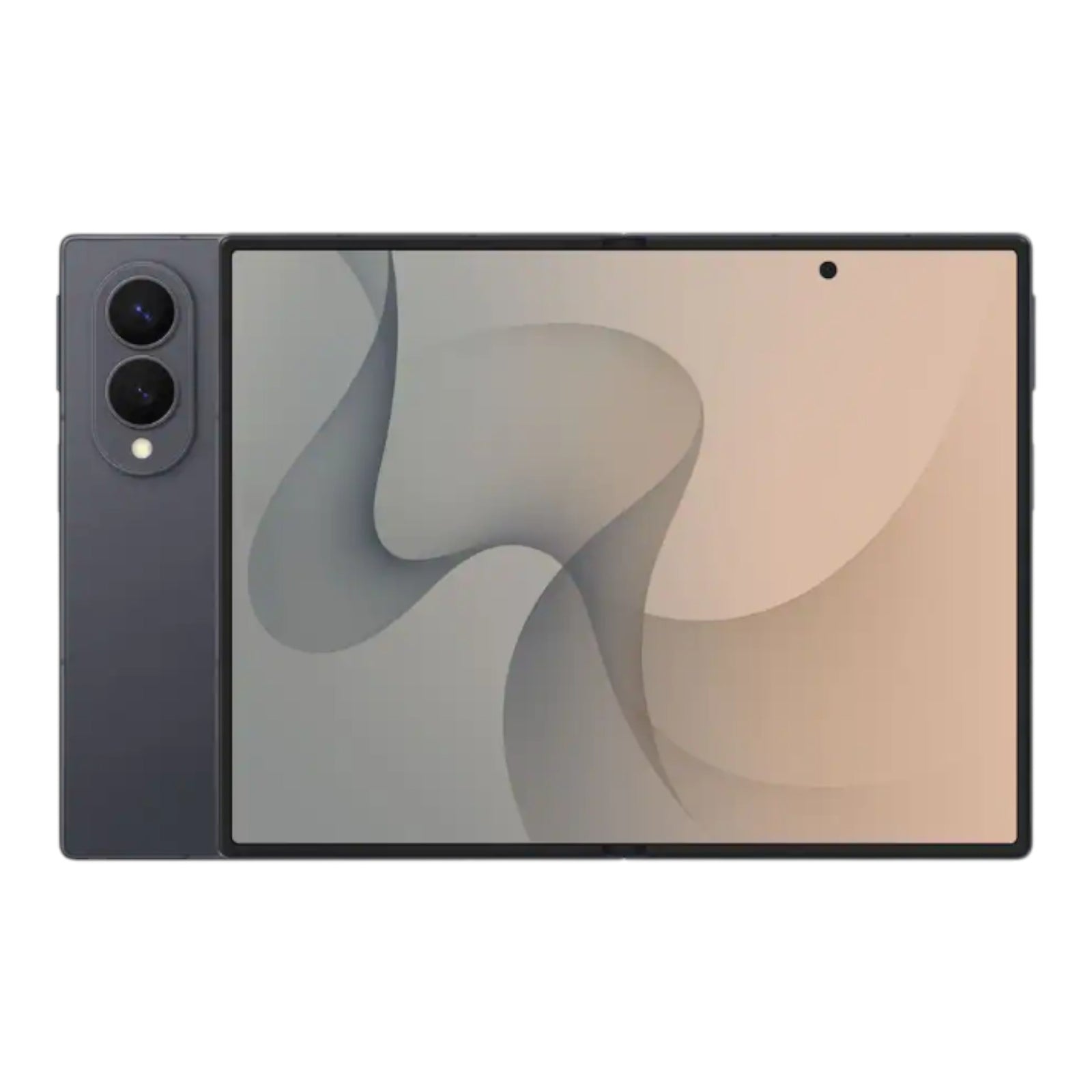 Smartphone plegable doto.com.mx Samsung Galaxy Z Fold8 en gris grafito con pantalla interior abierta y cámaras traseras