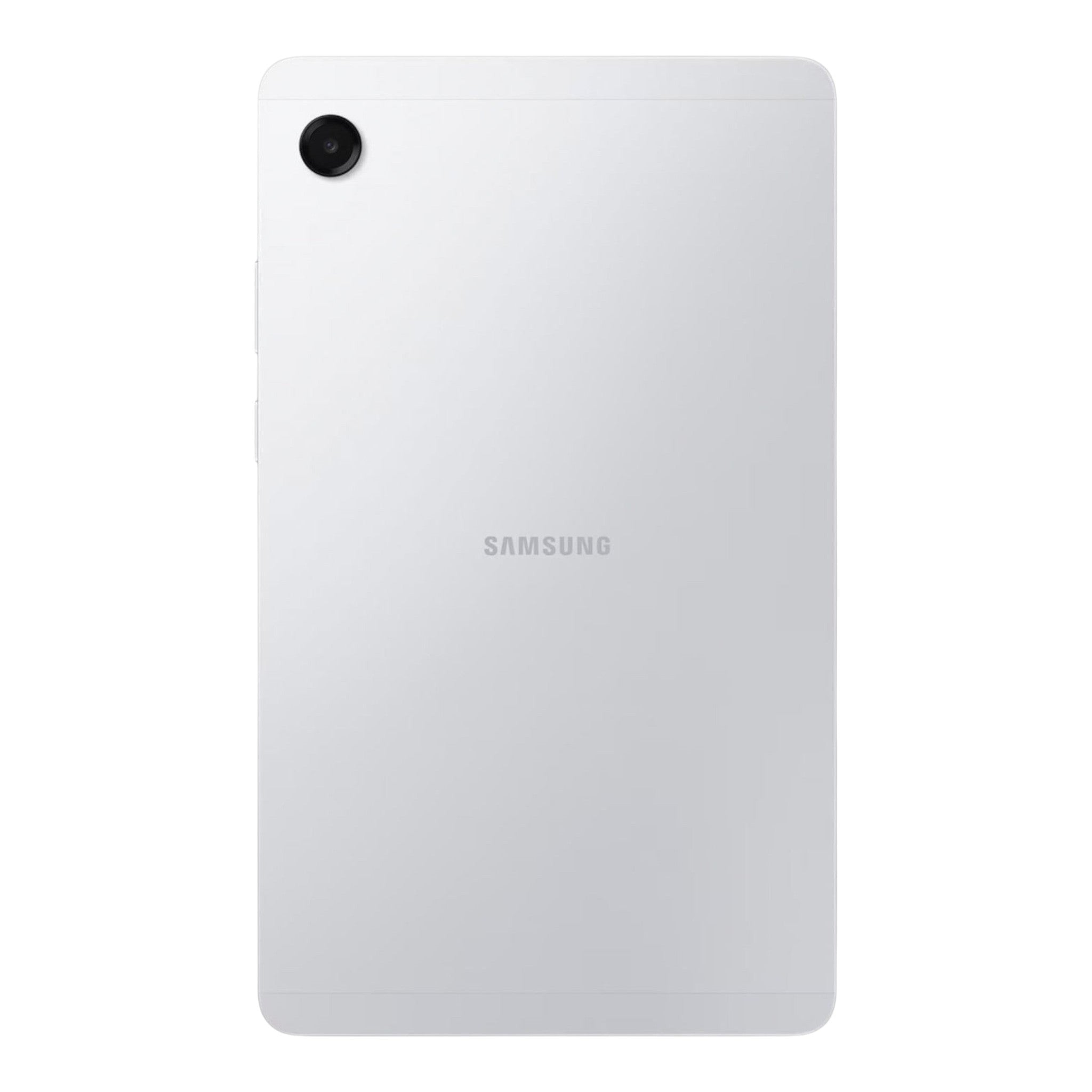 Vista trasera de la tablet Samsung Galaxy Tab A11 en color plata con cámara de 8 MP, disponible en doto.com.mx