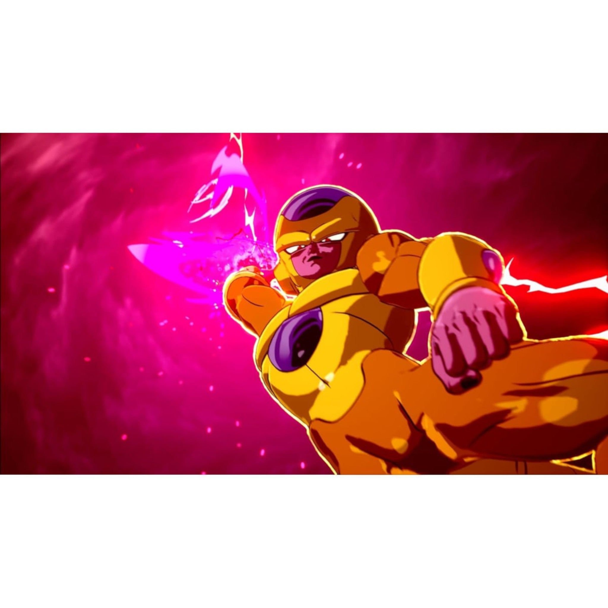 doto.com.mx Videojuego Dragon Ball Sparking ZERO con Freezer en su forma dorada lanzando un ataque de energía rosa