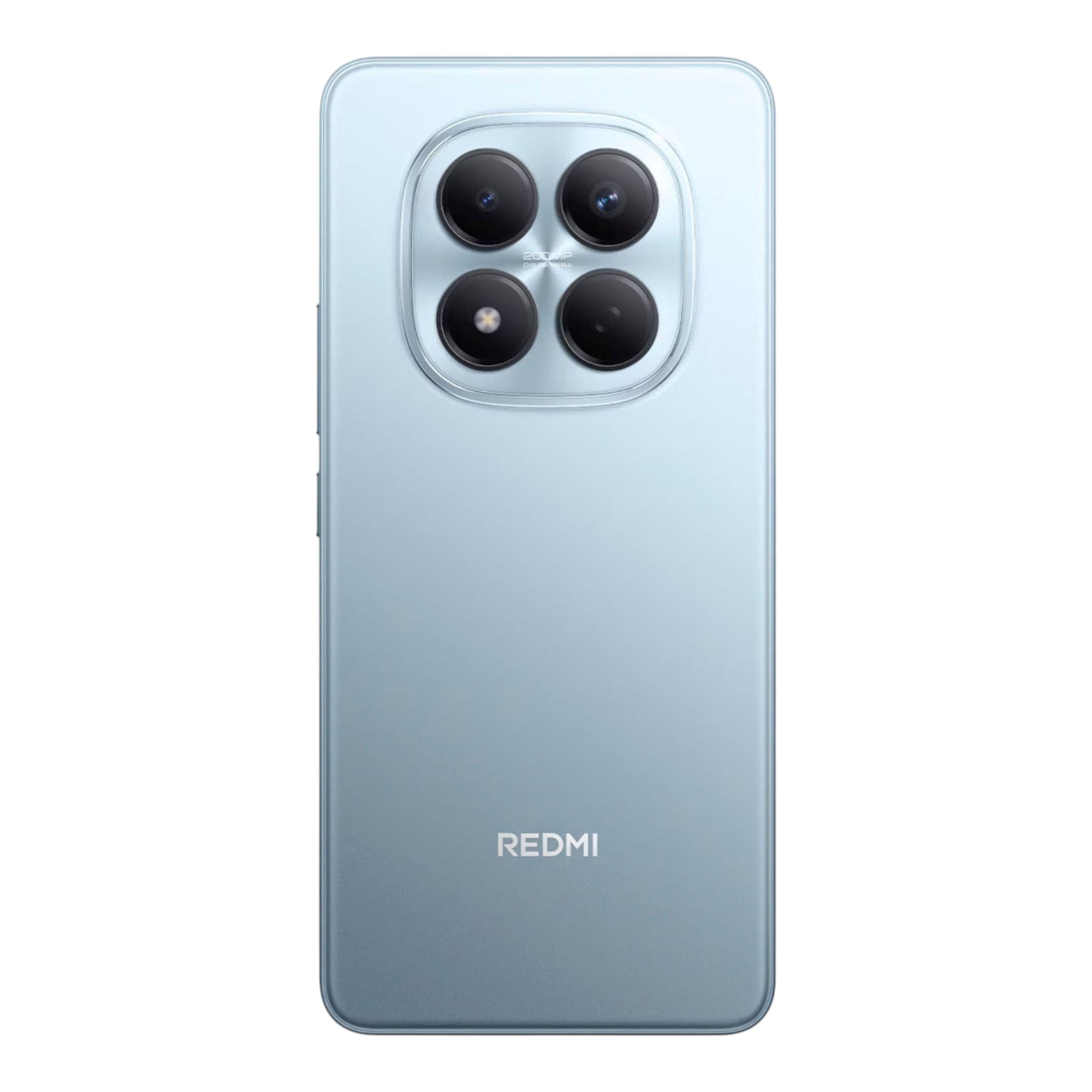 Smartphone Xiaomi Redmi Note 15 Pro 4G en color azul claro, vista trasera con módulo de cámara de 200MP en doto.com.mx