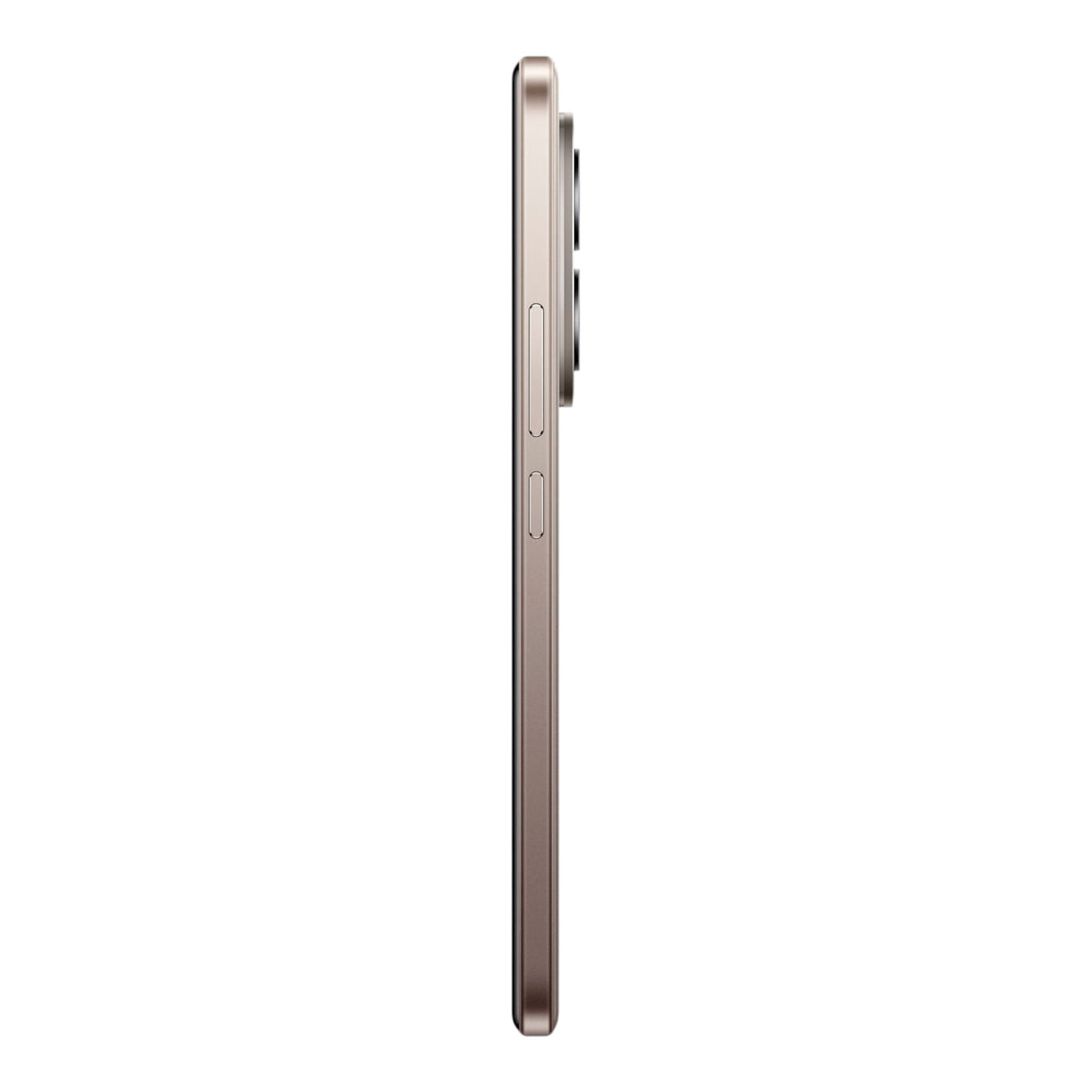 Vista lateral del smartphone doto.com.mx Xiaomi Redmi Note 15 Pro 4G en color bronce con diseño delgado y elegante.