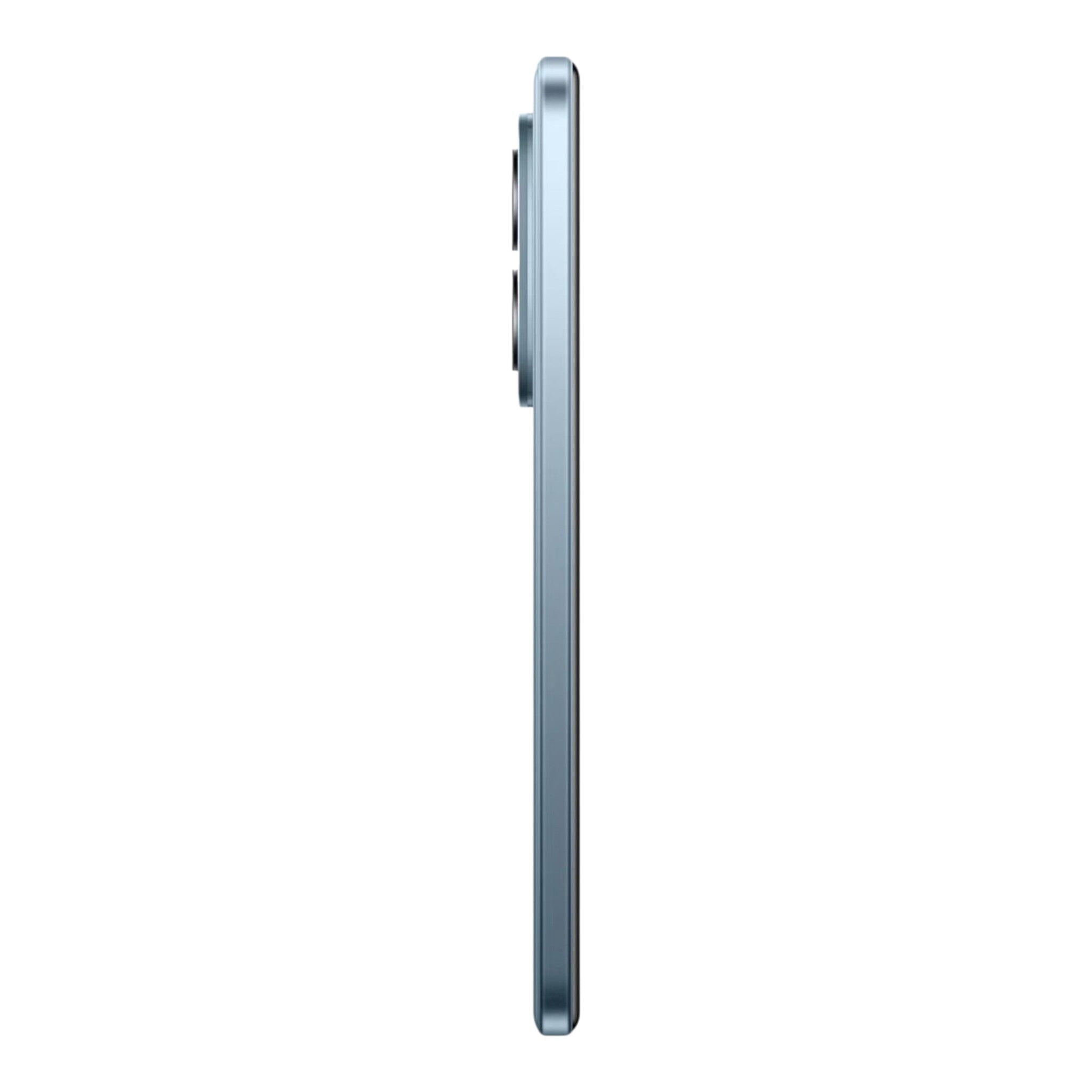 Perfil lateral del smartphone Xiaomi Redmi Note 15 Pro 4G en color azul claro, disponible en doto.com.mx