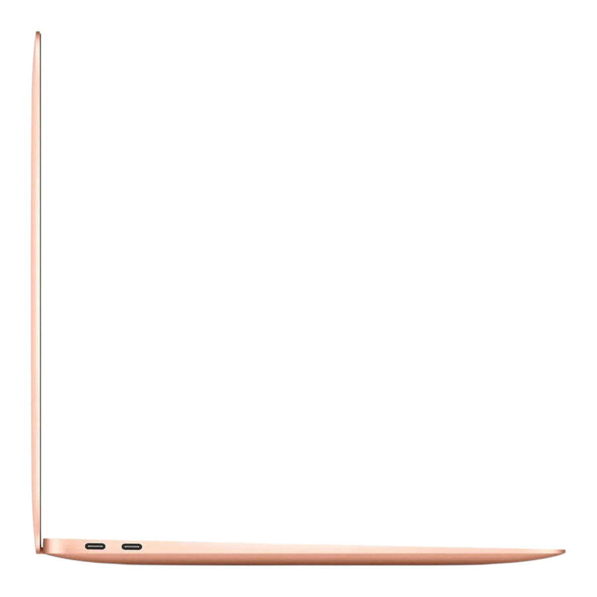 Perfil lateral de Apple MacBook Air M1 color oro rosa disponible en doto.com.mx con diseño ultradelgado