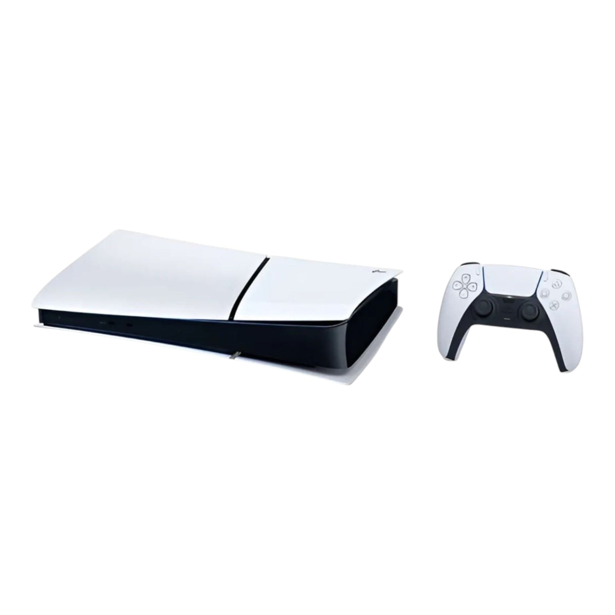 Consola doto.com.mx PlayStation 5 Slim blanca de 1TB con mando DualSense inalámbrico sobre fondo blanco