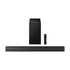 Barra de sonido Samsung HW-B450F con subwoofer inalámbrico y control remoto en color negro