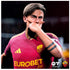 Futbolista con uniforme rojo de la Roma celebrando en EA Sports FC 27