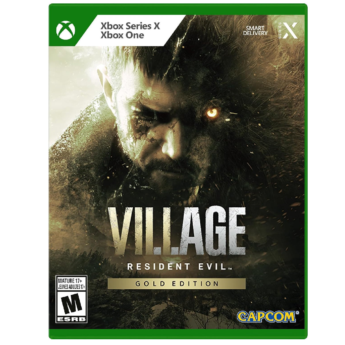 Portada del videojuego Resident Evil Village Gold Edition para Xbox Series X y Xbox One